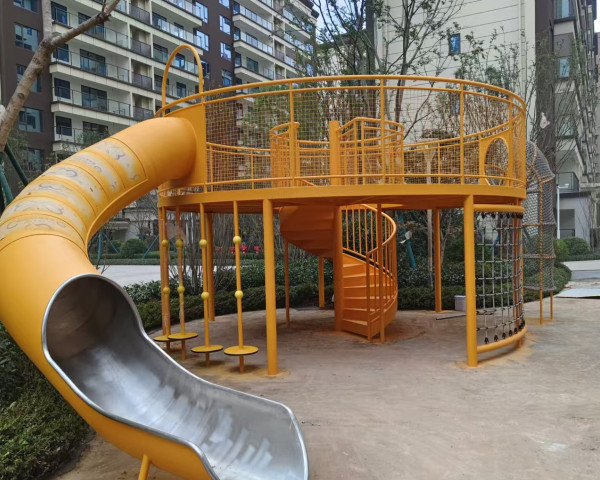 重庆大渡口区小区不锈钢滑梯