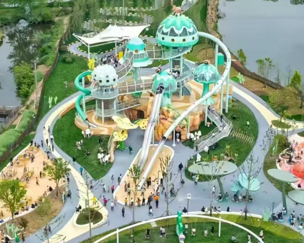 四川儿童公园滑梯场地设计规划落地