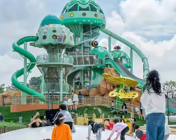 云南儿童公园+动物主题游乐园+不锈钢滑滑梯