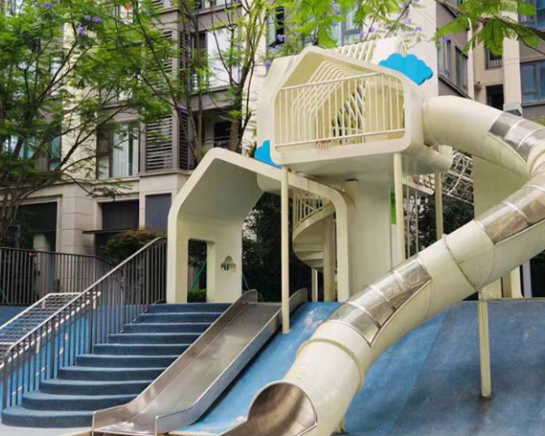 重庆南川小区儿童不锈钢滑梯