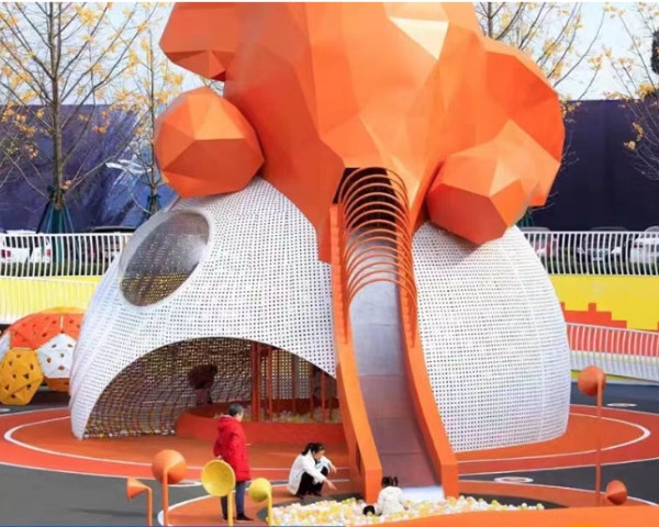 山西景区大型甲壳虫造型儿童滑梯